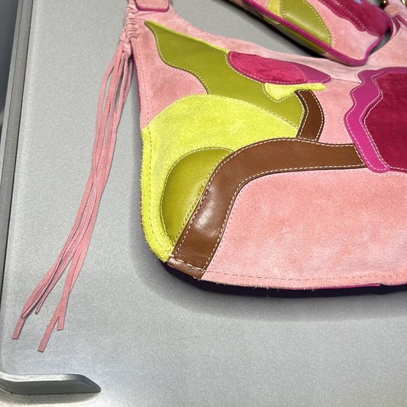 *Rare* Coach Ltd Ed Poppy for Peace Pink Hippie Crossbody & Wristlet SET Floral - Picture 9 of 14